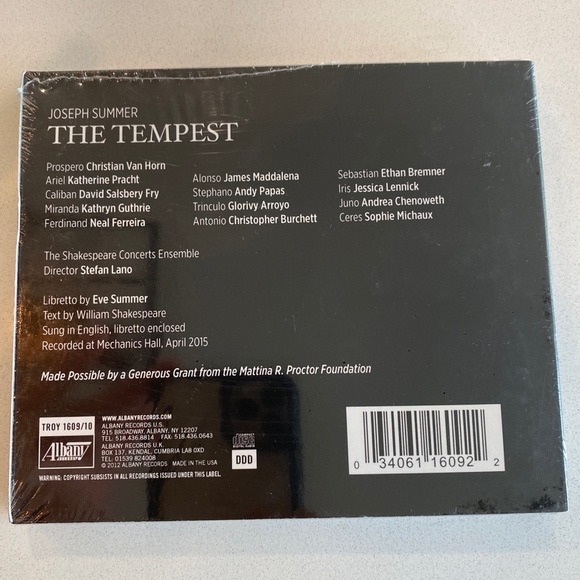 JOSEPH Summer: The Tempest by Summer, Joseph / Chenoweth, Andrea / Lano, Stefan - Picture 5 of 6